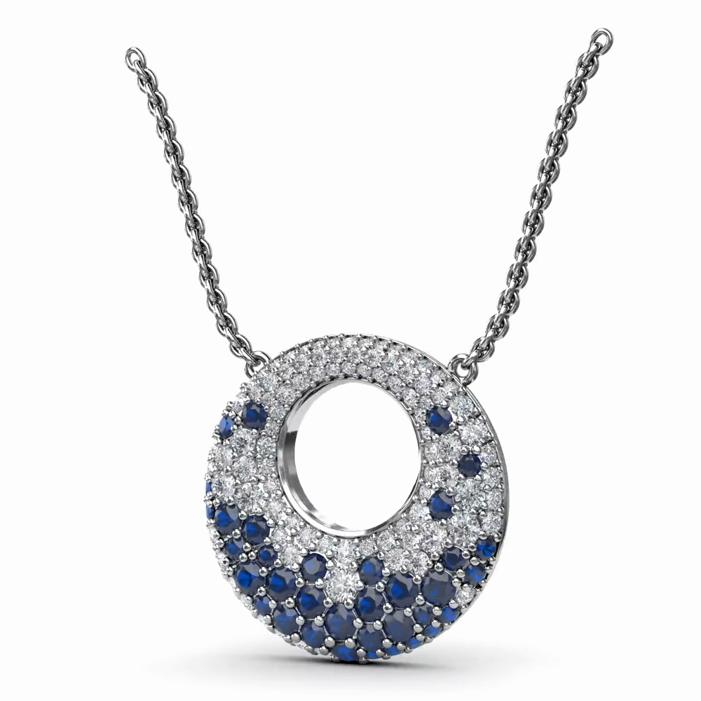 Circle of Life Pendant (sapphire) by Fana (P1537S)