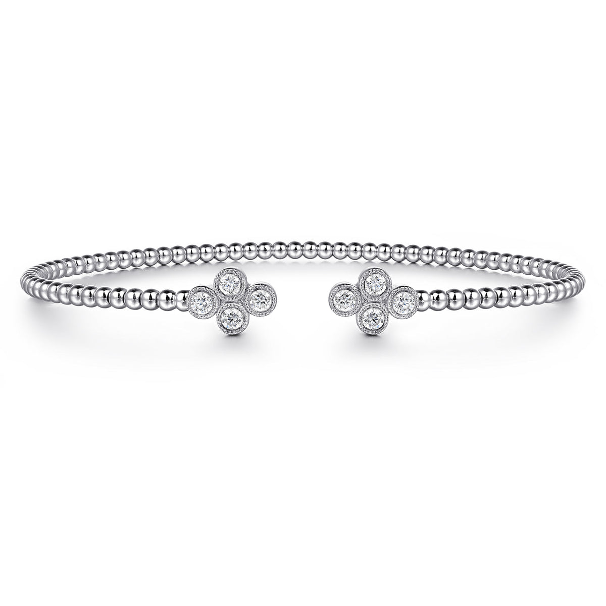 Gabriel & Co. 14K White Gold Bujukan Diamonds Split Bangle