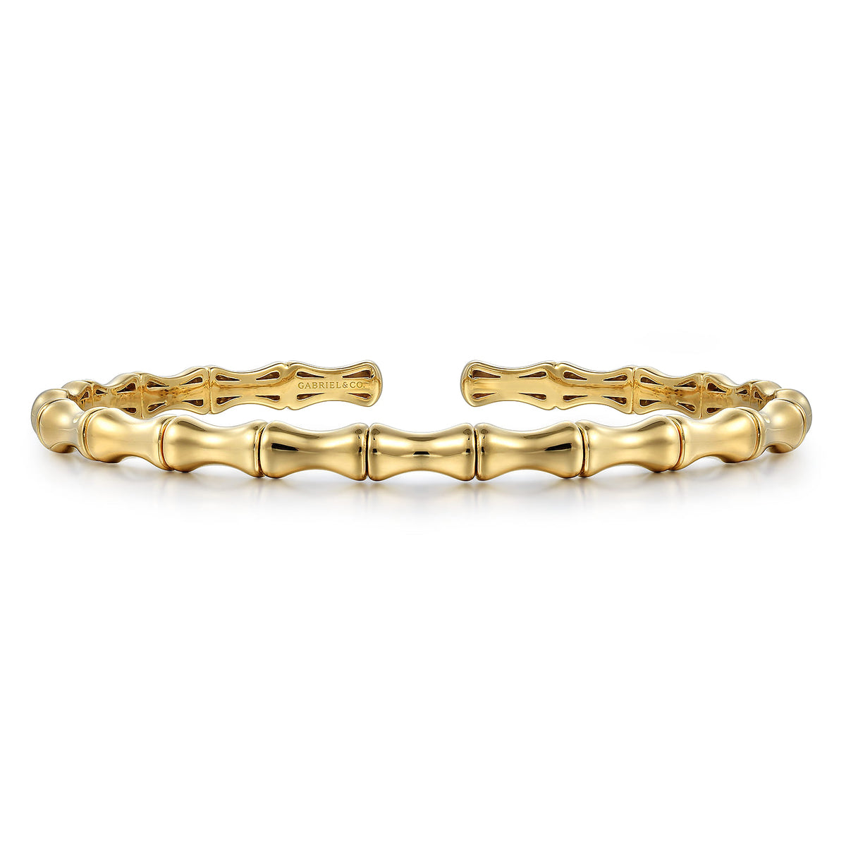 Gabriel & Co. 14K Yellow Gold Bar Station Bangle Bracelet