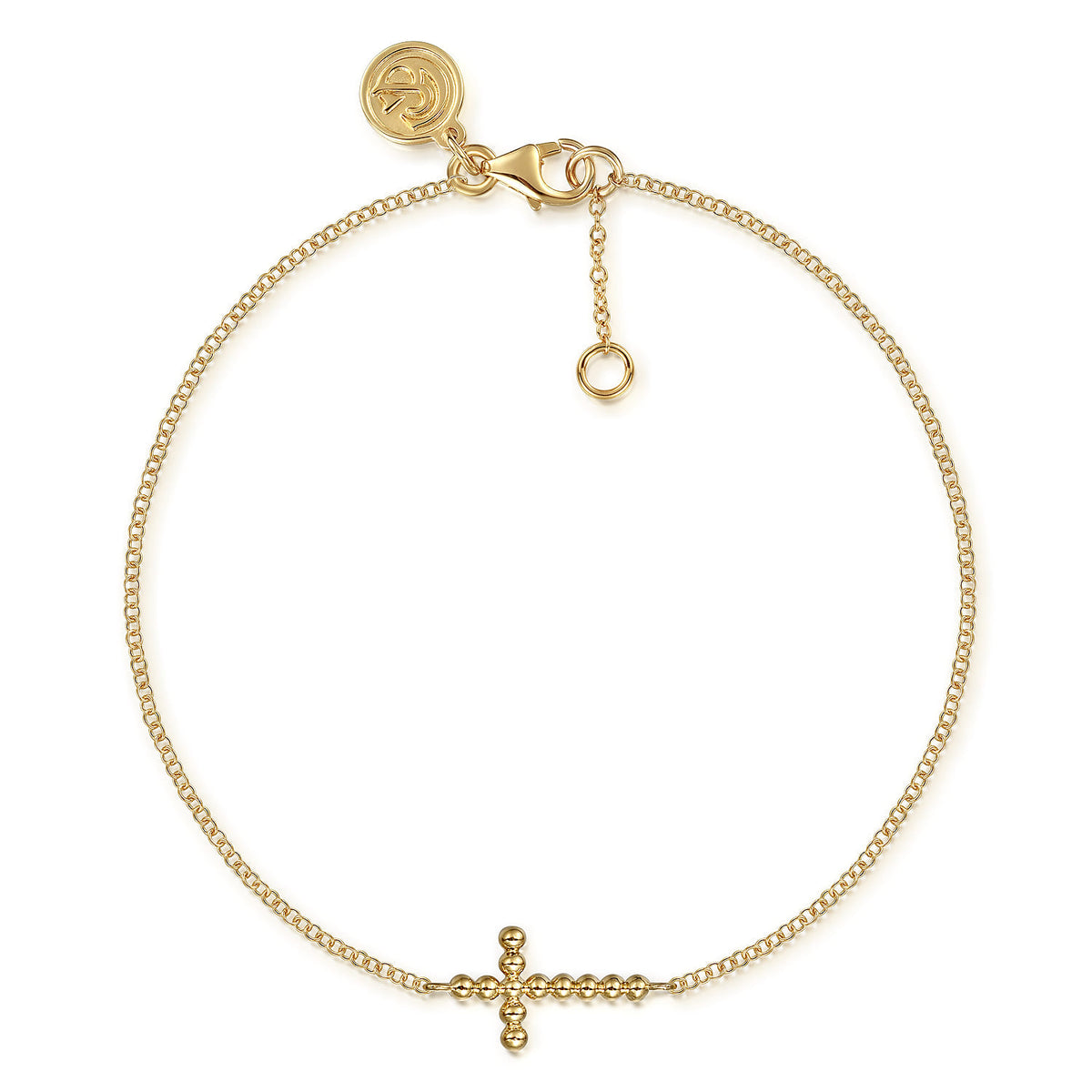 Gabriel & Co. 14K Yellow Gold Cross Bracelet Bujukan