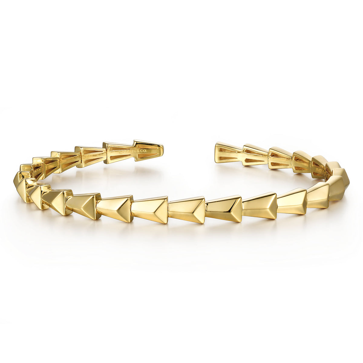 Gabriel & Co. 14K Yellow Gold Geometric Cuff Bangle Bracelet