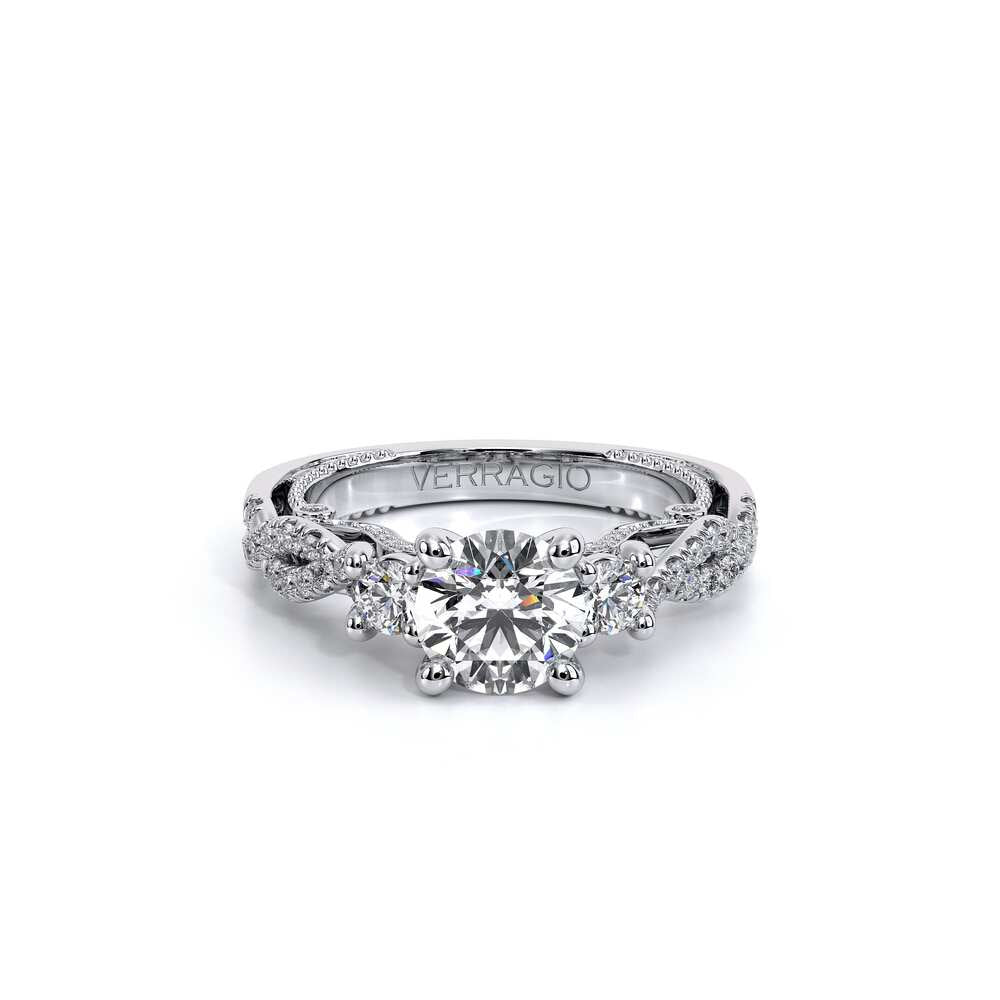 Verragio 18k White Gold Round Diamond Engagement Ring, INS-7074R