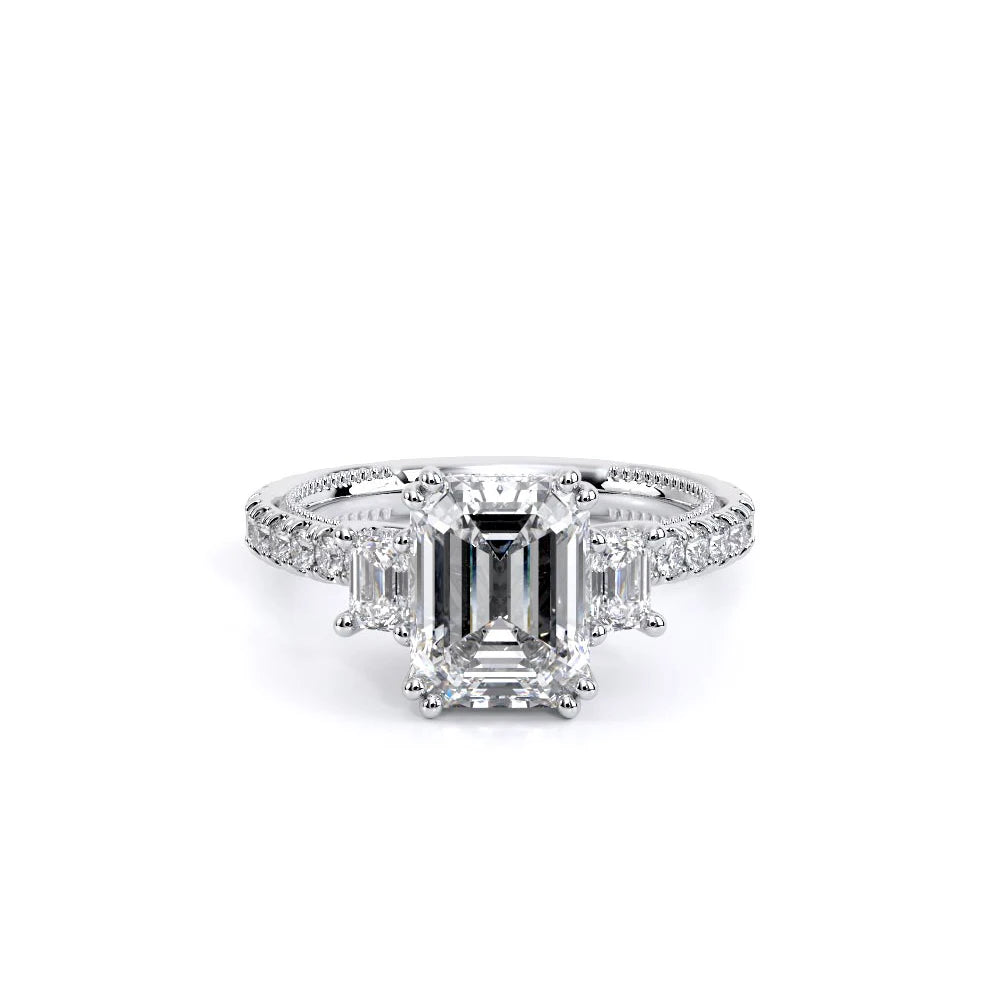 Verragio Renaissance V-993EM-1.7 14k white gold emerald diamond engagement semi-mount