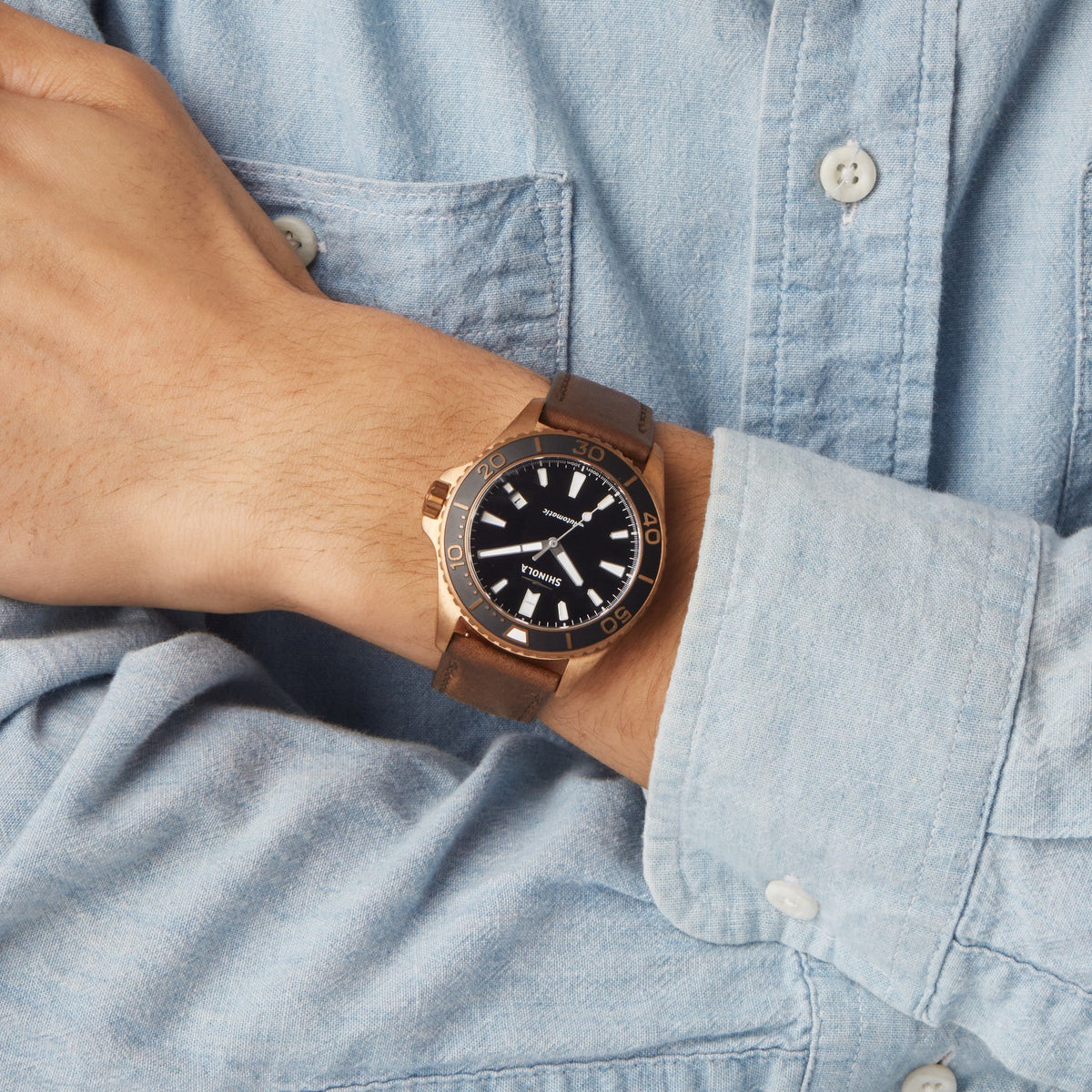 Shinola Monster 43mm Bronze Watch - view 2
