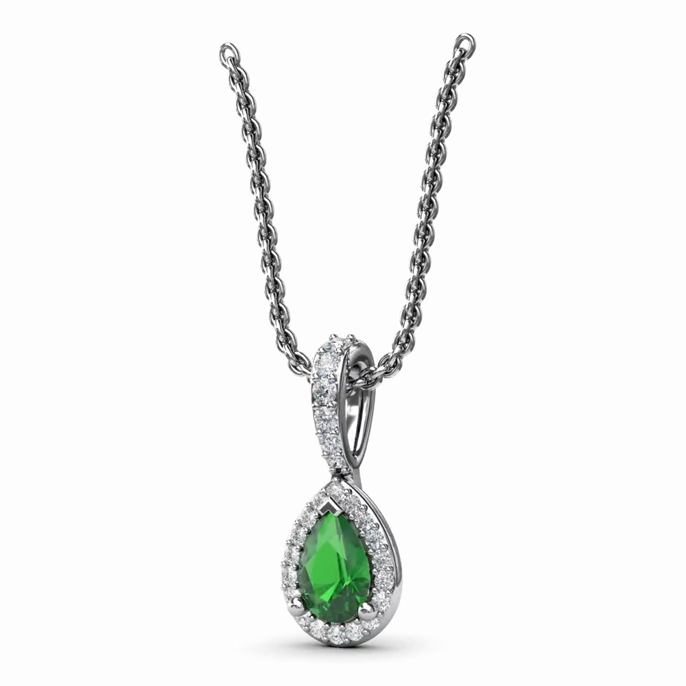 Statement Emerald and Diamond Pendant by Fana (P1394E)