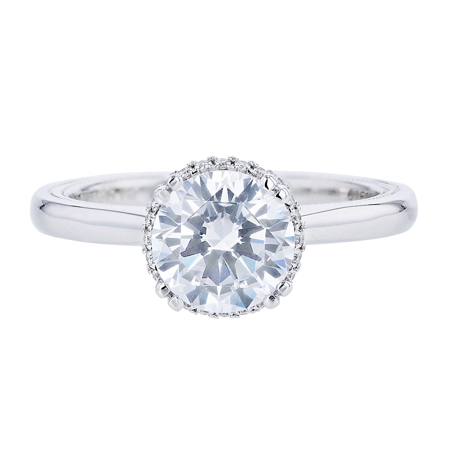 Verragio Tradition TR211XR 14k White Gold Round Diamond Engagement Semi-Mount