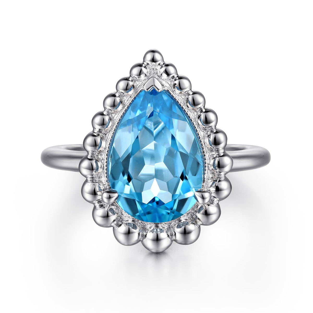 Gabriel & Co. Sterling Silver Bujukan Swiss Blue Topaz Ring LR52274SVJBT