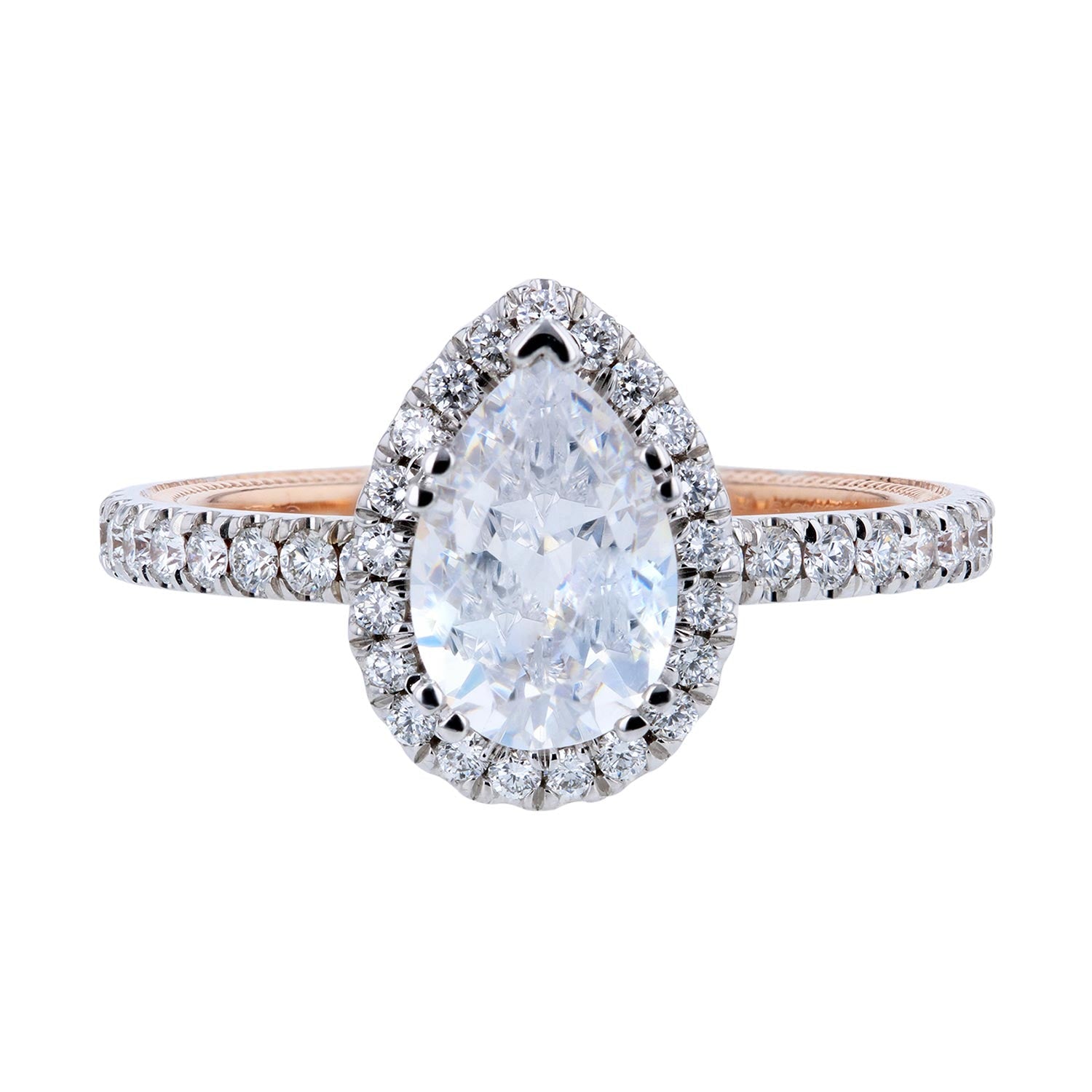 Verragio Tradition TR150HPS 14k Two-Tone Gold Princess Cut Diamond Engagement Semi-Mount