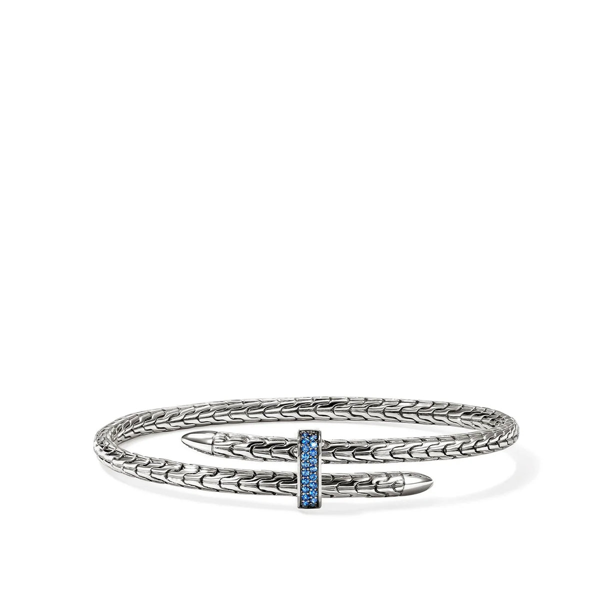 John Hardy Spear Blue Sapphire Bypass Flex Cuff CBS987874BSPXM