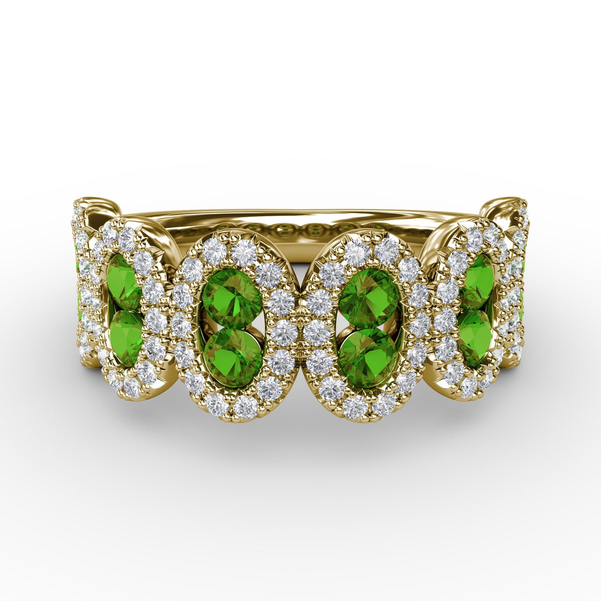 14K Yellow Gold Emerald & Diamond Ring, 0.84ct
