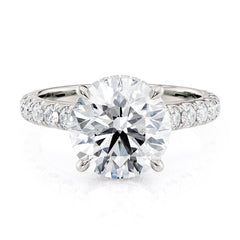 Michael M Crown R799-3 Hidden Halo Engagement Ring Semi-Mount