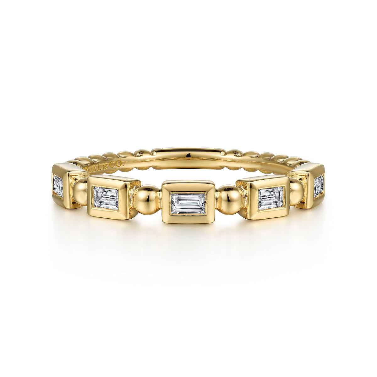 Gabriel & Co. Stackable Ring 14K Yellow Gold Diamond 0 25ct
