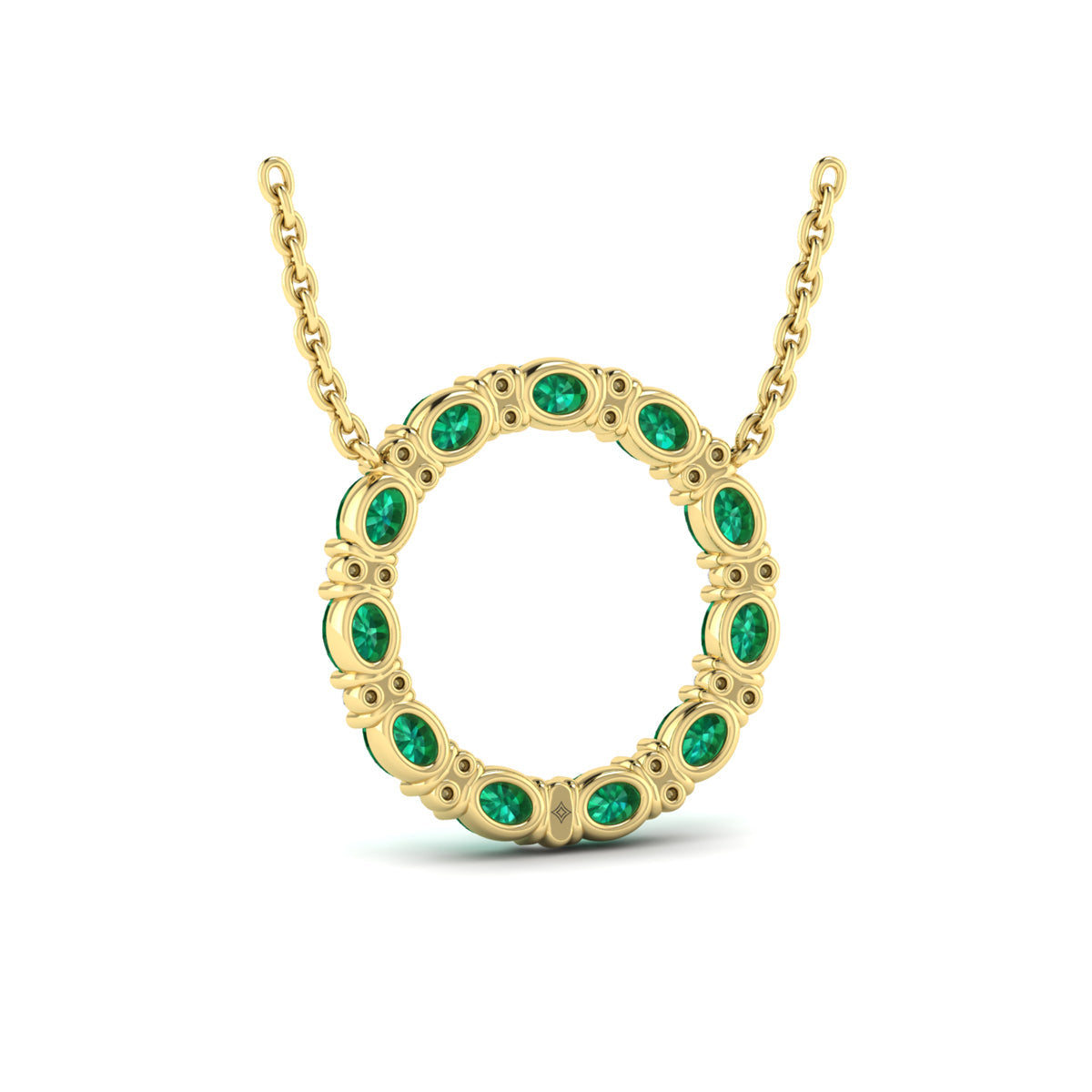 Vlora 14K Yellow Gold Emerald & Diamond Necklace, 1.60ct