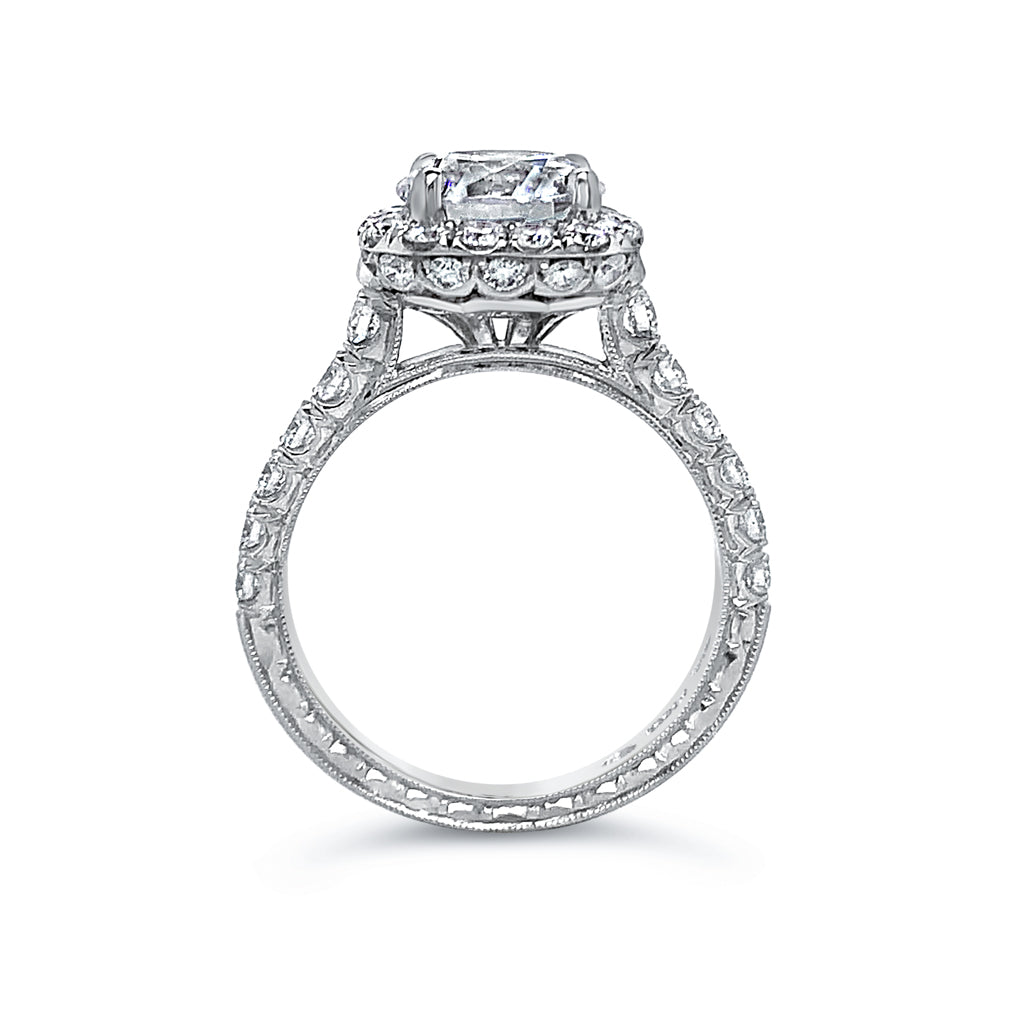 Jack Kelege Platinum Engagement Semi-Mount KPR649 - profile