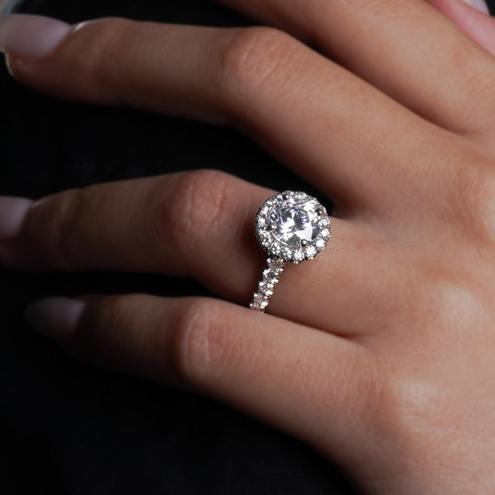 Jack Kelege Platinum Engagement Semi-Mount KPR649 - platinum halo
