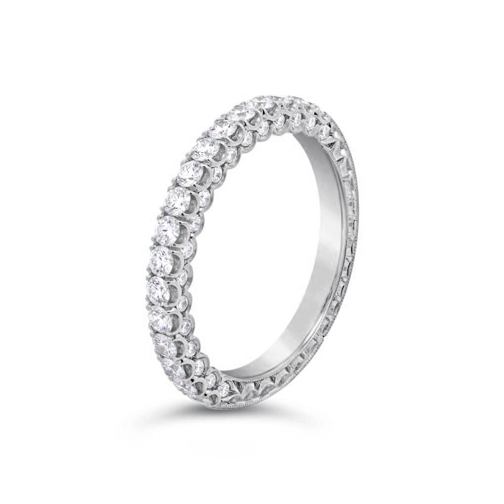 Jack Kelege 18k White Gold Diamond Band KGBD1288