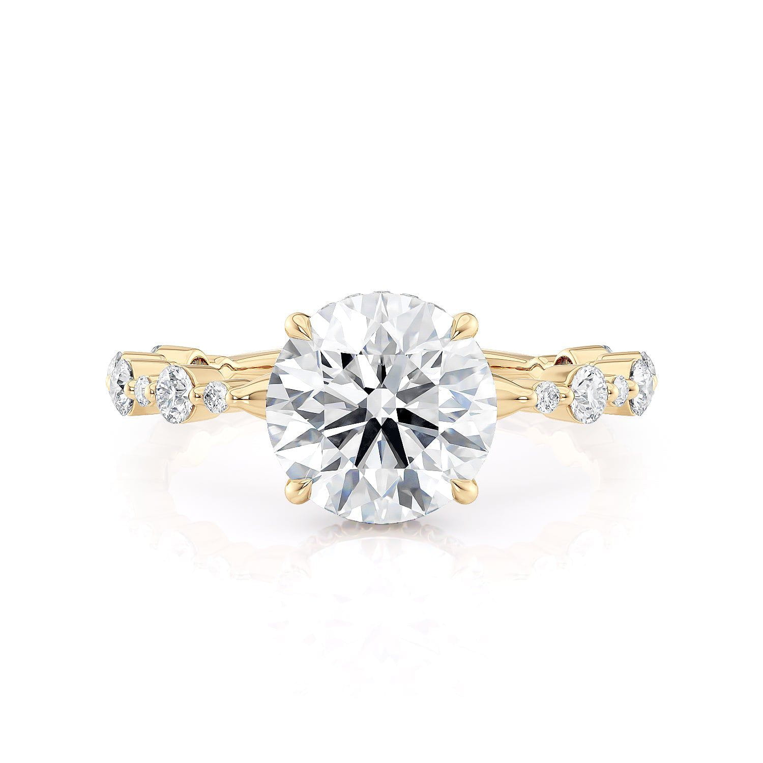 Michael M R803-2 Montage Hidden Halo Engagement Ring