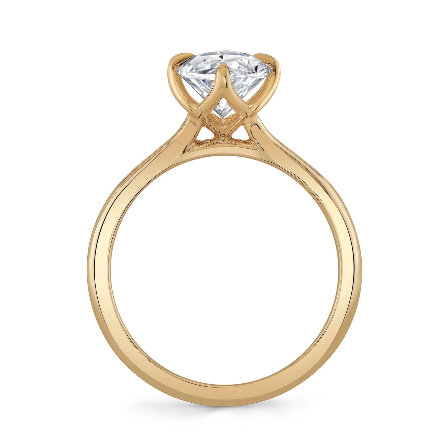 Michael M Bouquet R849 High Polished Marquise Solitaire, R849HP-3MQ - alt view