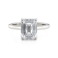 Michael M R826-3-EM Montage Emerald Hidden Halo Engagement Ring