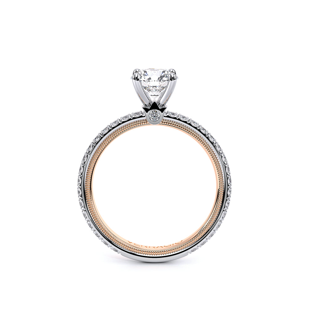 Verragio 14k Two-Tone Gold Round Diamond Engagement Ring TR150R4 - view 2