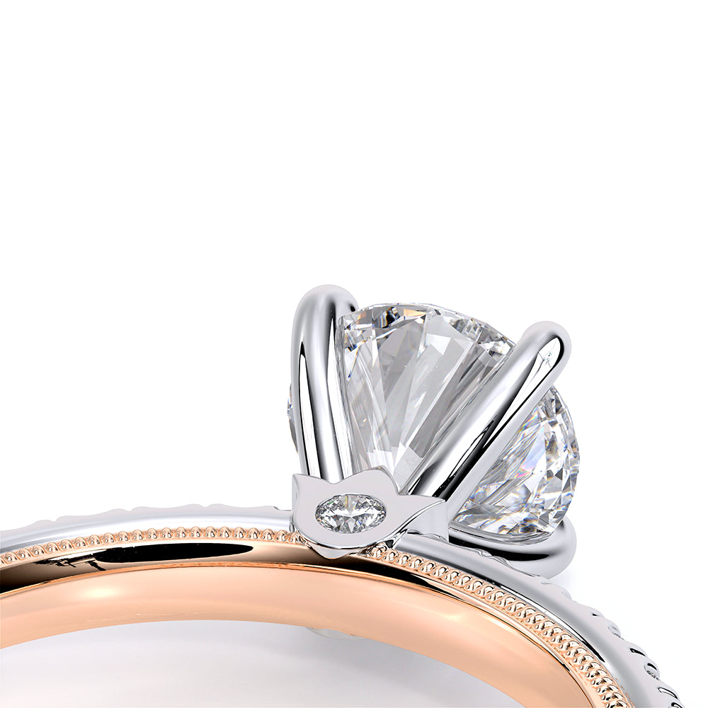 Verragio 14k Two-Tone Gold Round Diamond Engagement Ring TR150R4 - view 4