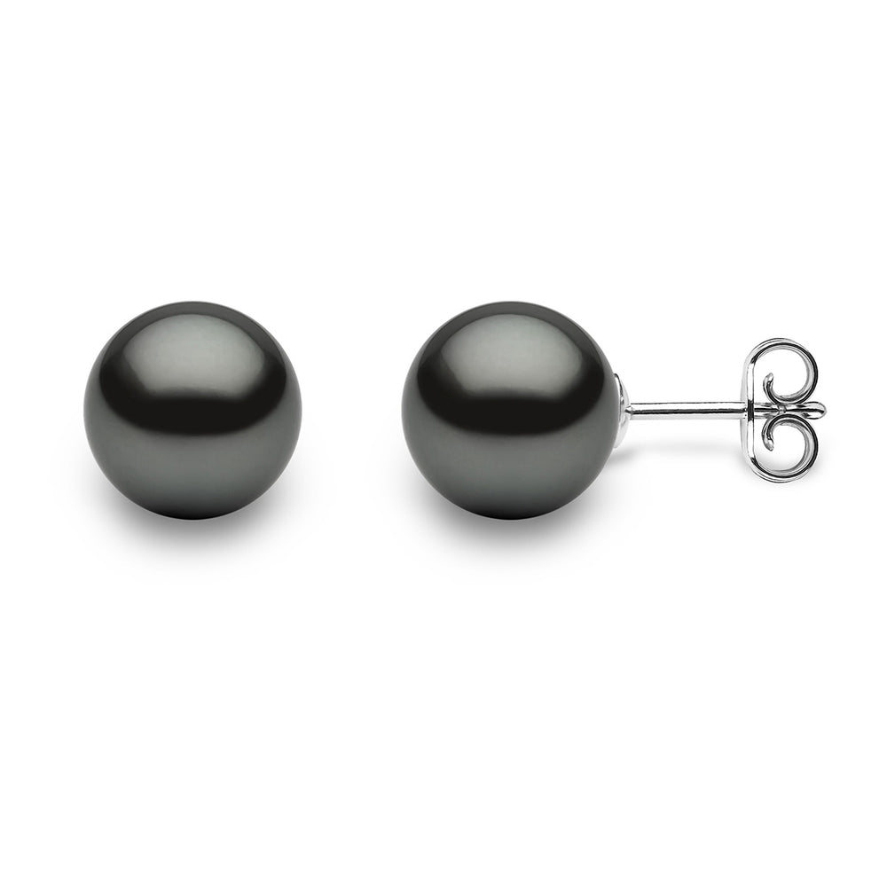 Yoko London Classic 18K Gold Tahitian Pearl Stud Earrings