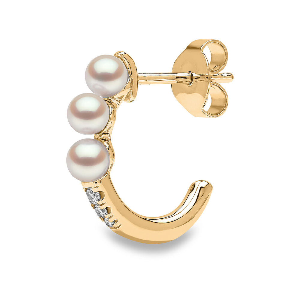 Yoko London Eclipse 18K Gold Pearl and Diamond Moonlit Earrings