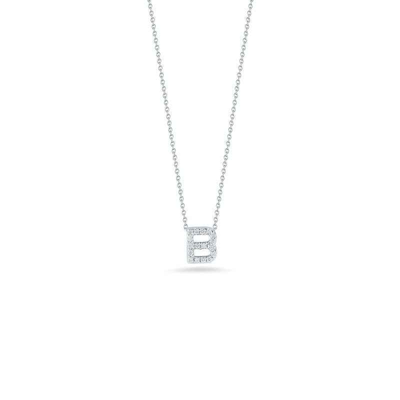 Roberto Coin Love Letter B Pendant With Diamonds