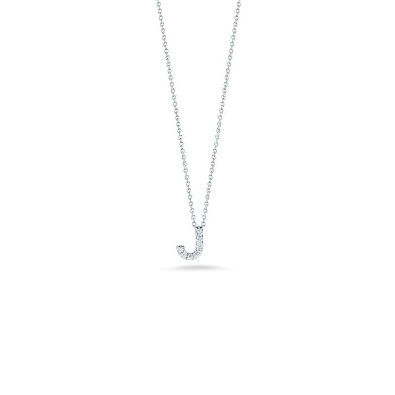 Roberto Coin Love Letter J Pendant With Diamonds