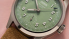 Oris Big Crown Calibre 403 40mm Watch with Green Dial & Light Brown Strap - view 2