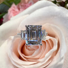 Simon G LR4019 Three-Stone Engagement Ring