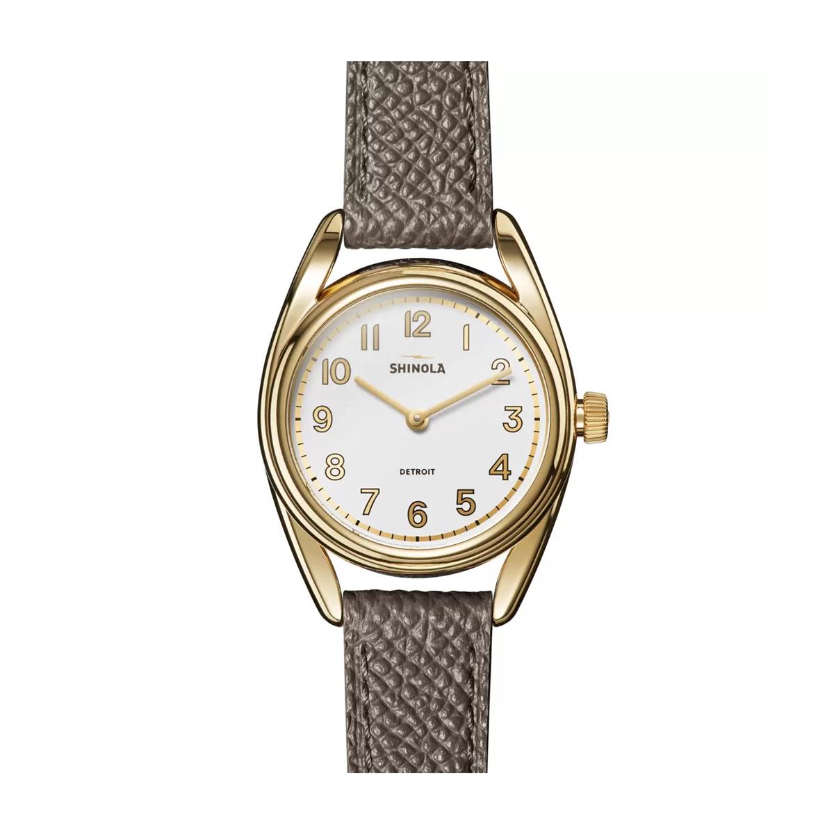 Shinola Derby 30.5mm Cognac Leather Strap Watch