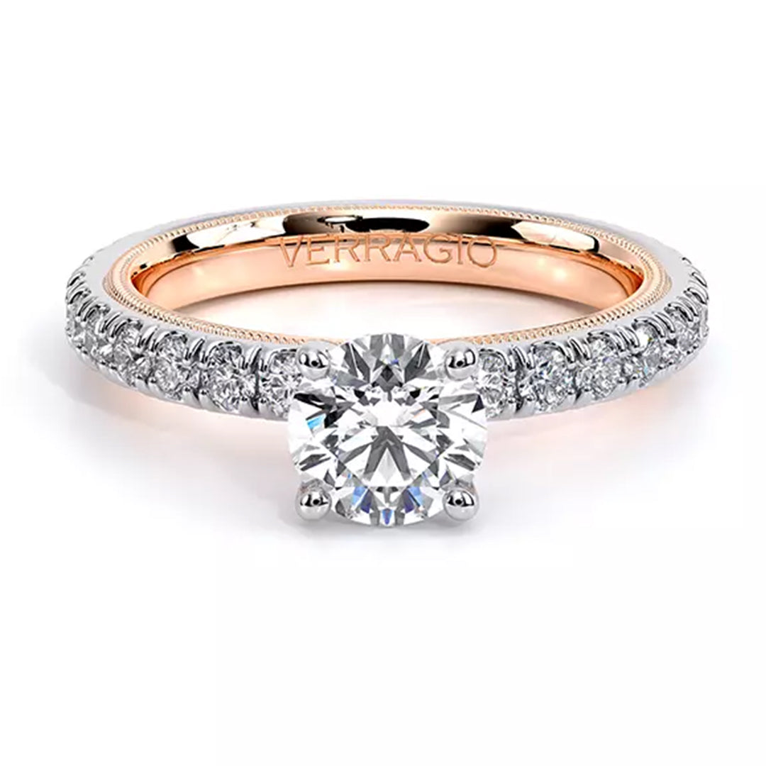Verragio Tradition TR210R4-2T 14k Two-Tone Gold Round Diamond Engagement Semi-Mount