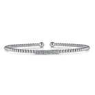Gabriel & Co. 14K White Gold Bujukan Bead Bangle with Diamonds