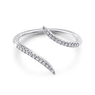 Gabriel & Co. 14K White Gold Bypass Open Diamond Ring