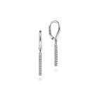 Gabriel & Co. 14K White Gold Diamond Bar Drop Leverback Earrings