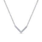Gabriel & Co. 14K White Gold Diamond Chevron Necklace
