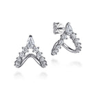 Gabriel & Co. 14K White Gold Diamond J Hoop Earrings