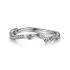 Gabriel & Co. 14K White Gold Diamond Matching Wedding Band
