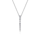 Gabriel & Co. 14K White Gold Diamond Spike Pendant Drop Necklace