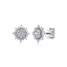 Gabriel & Co. 14K White Gold Diamond Sunburst Stud Earrings