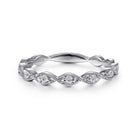 Gabriel & Co. 14K White Gold Twisted Diamond Stackable Ring