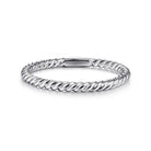 Gabriel & Co. 14K White Gold Twisted Rope Stackable Ring
