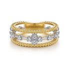 Gabriel & Co. 14K White Yellow Gold Diamond Easy Stackable Ring Bujukan