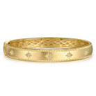 Gabriel & Co. 14K Yellow Gold Bujukan Diamond Bangle