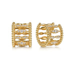 Gabriel & Co. 14K Yellow Gold Bujukan Diamond Huggie Earrings