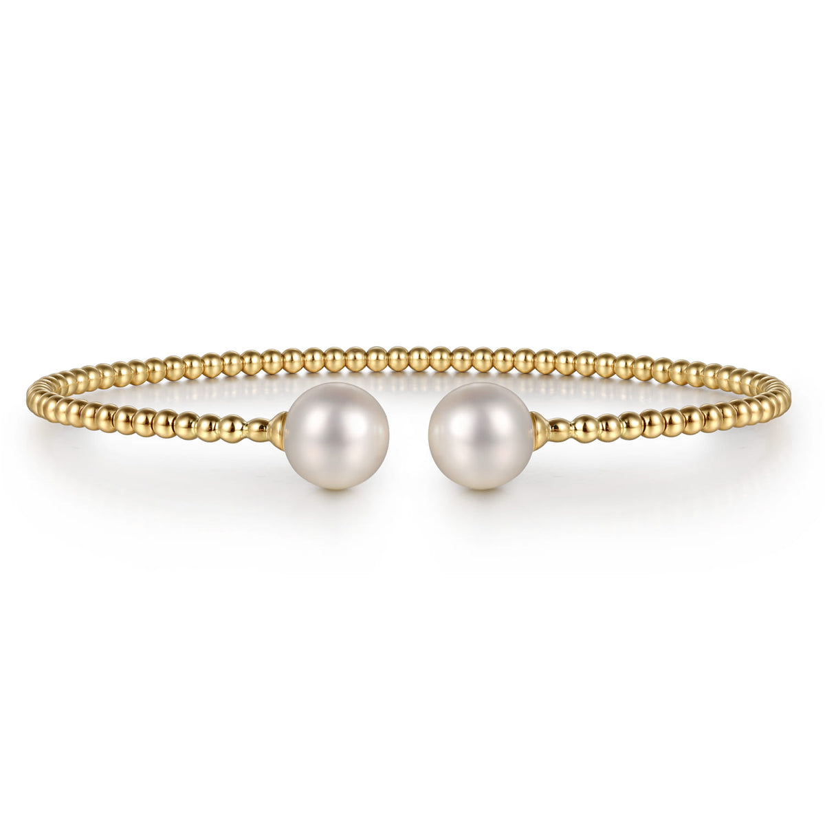 Gabriel & Co. 14K Yellow Gold Bujukan Pearls Split Bangle