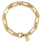 Gabriel & Co. 14K Yellow Gold Casted Bujukan Ball Link and Hollow Paperclip Link Chain Bracelet