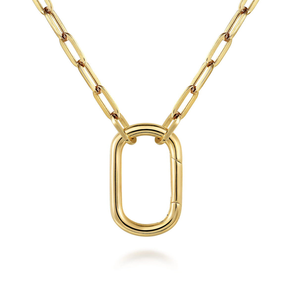 Gabriel & Co. 14K Yellow Gold Chain Necklace with Rectangle Drop NK7151Y4JJJ