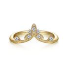 Gabriel & Co. 14K Yellow Gold Chevron Diamond Ring